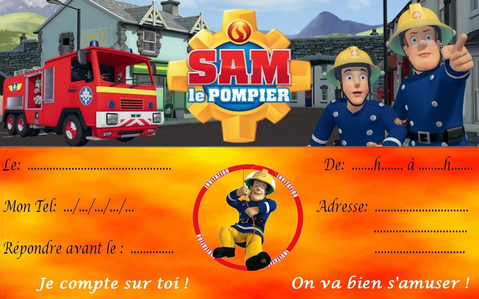 Anniversaire Sam Le Pompier